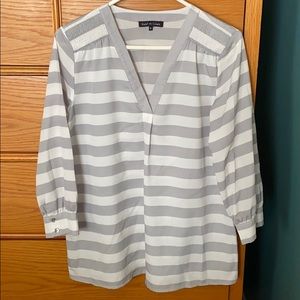Striped blouse grey and white size Med